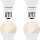SYLVANIA Wifi LED Smart Light Bulb, 60W Equivalent Dimmable Soft White A19, Compatible with Alexa and Google Home Only - 4 Pack (75672)