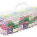 Seed Packet Organizer Box,Clear Seed Saving Box,Plastic Portable Seed Packet Storage Box,Seed Storage Organizer Box,Seed Packet Container with Lid,Seed Envelope Storage Box(14 x 4.1 x 5)