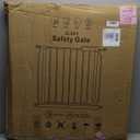 Extra Wide Baby Gate 57.5-62.2 Pressure Mounted,Child Dog Pet Safety Gates with Walk Through Door for Doorways Stairs No Drilling in Door,White