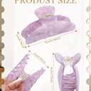 4 PCS Acrylic Hair Claw Clips for Women - Large Strong Hold Claw Clips Cute Non-slip Hair Clips for Thick Thin Hair (Solid Color)