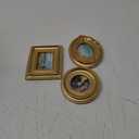 Geetery 3 Pcs Vintage Frames Set, Mini Antique Picture Frame Small Luxury Ornate Oval Circle Rectangle Wall Hanging for Gallery Wall Photo Display Tabletop Home Decor