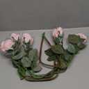 Artificial Realistic Roses Pink Flowers 24" Real Touch Silk Roses Bouquet Long Stems Rose Fake Roses Decor for Home Party Wedding Table Centerpieces Roses Realistic - 5 Pcs