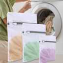 3Pcs Lingerie Bags for Washing Delicates, Small Fine Mesh Laundry Bags (1 Large,1 Medium,1 Small)