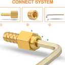 GASHER 25Pcs Brass Pipe Fitting,1/8" 1/4" 3/8" 1/2" 3/4" NPT Brass Internal Hex Thread Socket Pipe Plug Set