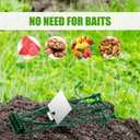 Mole Gopher Trap Outdoor Metal Tactical Rat Vole Traps, Outdoor Reusable Gopher Killer Keep Moles Out of Yard Lawn Garden, Pack of 6, Green