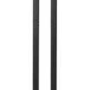 Globe Electric 67046 58" Floor Lamp, Matte Black Finish, White Linen Rectangular Shade, Modern Geometric Cutout Design, E26 Base