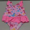 Vieille 4T Bathing Suit for Girls 5T Swimsuits Swimwear One Piece with Ruffle Hem Skirt