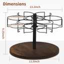 Water Bottle Organizer for Stanley 40 oz Tumbler with Handle, Rotatable Stanley Cup Organizer Holder, Kitchen Organizers and Storage for Cabinet with Non-Slip Pad, Black (Large)