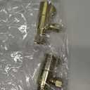 Angle Stop Valve 1/2" Nominal (5/8'' OD) Comp x 3/8'' OD Comp 1/4 Turn Chrome Brass Angle Valve Water Shut Off Valve Faucet Valve (2 Pack) (Gold)