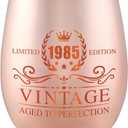 40th Birthday Gifts for Women - Vintage 1985 Wine Glass - 40th Birthday Decorations for Her - Funny Bday Present Ideas (wine glass, 1985)