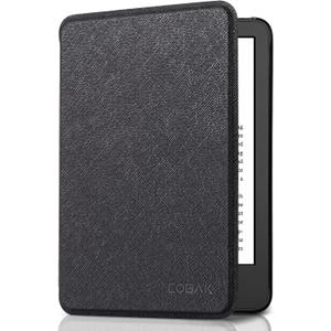 CoBak Case for All New 6 Inch Kindle 2024 and 2022 (11 Generation) - PU Leather Smart Cover, Auto Sleep and Wake, Premium Protective Case for Kindle Basic (*Black Crossgrain)