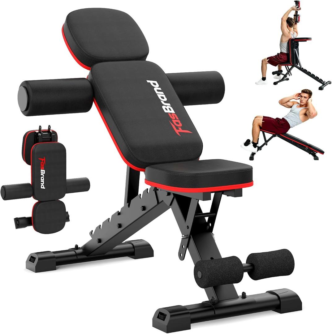 Adjustable Weight Bench for Home Gym, 98% Pre-Assembled Foldable Bench, XL