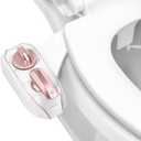 LUXE Bidet NEO 320 Plus - Warm Water, Dual Nozzle, Non-Electric Bidet Attachment for Toilet Seat, Patented Slide-In Install, 360 Self-Clean, EZ-Lift to Clean, Feminine & Rear Wash (Rose Gold)