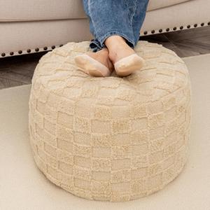 Round Pouf Ottoman Boho Poof Home Decor Floor Pouffe Ottoman Foot Rest for Couch Sofa Bean Bag Chairs Living Room Bedroom 20" x 20" x 14"Inches (Light Brown) Round Pouf Ottoman Boho Poof Home Decor Floor Pouffe Ottoman Foot Rest for Couch Sofa Bean Bag Chairs Living Room Bedroom 20" x 20" x 14"Inches (Light Brown)