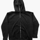 JOFOW Men's Full Zip Hoodies Winter Spring Oversized Loose Fit Warm Fashion Hooded Sweatshirt Size XL