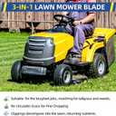 GICOOL GY20850 Mulching Blades for John Deere 42 inch Deck, 7-Point Star Mower Blades for D110 D130 D105 S100 E100 E120 E130 Z225 LA105, Replace GX22151 AM141033 AM141031, 2-Pack