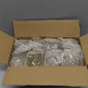 8 Pcs Glass Christmas Tree Ornaments 3.15 Inches Vintage Glass Ball Farmhouse Ball Hanging Ornaments Set for Christmas Tree Party Holiday Indoor Decor(Clear, Gold)