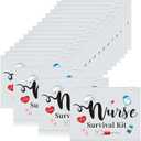 Oudain 60 Pcs Nurse Survival Kit Bag Nursing Makeup Bags Multi Purpose Cosmetic Pouches for Girls Women Travel Supplies, 7.87 x 5.91 Inches(White)