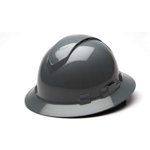 Pyramex Ridgeline Full Brim Vented Hard Hat 4 Point Ratchet Suspension (Slate Gray)