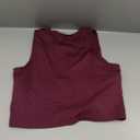 Sports Bras for Women Removable Padded Athletic Yoga Running Crop Tops Sleeveless Gym Workout Tops (Large, Burgundy)