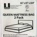 uBoxes Queen Size Mattress Covers/Bags 61" x 15" x 104" (Pack of 2) Moving Supplies