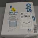 GUSTO [50 Sets - 12 oz. Disposable White Coffee Cups with White Lids, Sleeves - To Go Paper Hot Cups (Formerly Comfy Package)