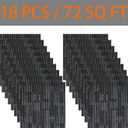 Commercial Carpet Tiles 24"x24" 18 PCS (72 Sq Ft) Heavy Duty Carpet Squares with Non-Slip Backing, Modular Floor Tiles for Office, Basement, Home (Dark Gray)