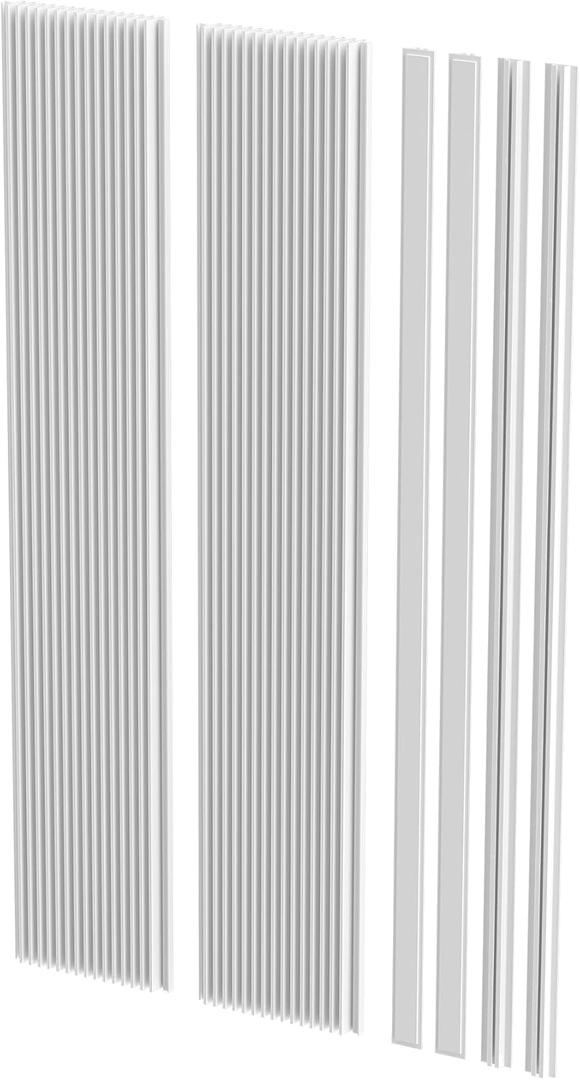 Adjustable Air Conditioner Side Panels Replacement, Compatible with Frigidaire Window A/C Units – Replaces 18FFRACP01, Expands 7–21 in, Off-White (2 pack）