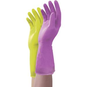 Mr. Clean Duet Reusable Latex Cleaning Gloves with Non-Slip Grip, 2 Pair, Small