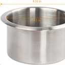 Stainless Steel Drop-in Cup Holder, 2pcs Single Car Cup Drink Holder Poker Table Drink Holder Computer Desk Ashtray for Sofa Boat Rv Couch Recliner Car Truck Poker Table