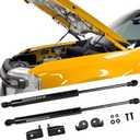 Hood Struts Lift Support Kit Compatible with Ford Maverick 2022-2025 Accessories Front Hood Quicklift Gas Shocks Damper Bracket Springs Rod Prop, No Drill, 1 Pair Black