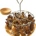 Air fryer rack, Cooking rack,Air fryer grill rack, stainless steel skewers, Grill rack, Air fryer racks, air fryer skewer rack with Free 50 Disposable Baking Paper, Kitchen Cooking Accessories