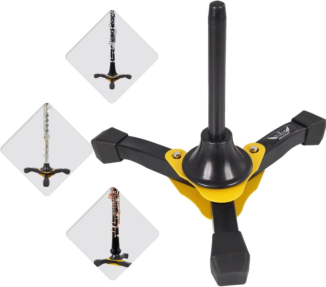 ROFFEE Portable Foldable Tripod Stand for Clarinet and Flute,Sturdy Stand Suitable as the Perfect Accessory for Musicians on the Go