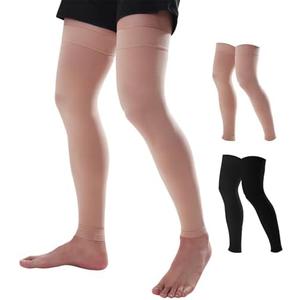 Doc Miller Thigh High Calf Sleeves Compression Hose 15-20 mmHg Opaque Stockings Size M
