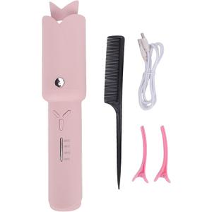 YUYTE Automatic Hair Curler, 60W Self Rotating Rechargeable Cordless Curling Iron with Bidirectional Auto Rotation and Heat Resist Technology, for Home Travel Use Purple