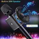 BONAOK Karaoke Microphone, Portable Wireless Bluetooth Karaoke Mic for Adults&Kids Car Home Outdoor Party, Karaoke Machine for PC/All Smartphone G50 Black 2025