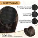 Flufymooz Ponytail Extension for Women, 20 Inch Drawstring Ponytail Hair Extension for Women, Soft Natural Looking Synthetic Pony Tails Hairpiece(Brown with Blonde Highlights)