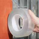 Transparent Window Weather Sealing Tape 2inch*33ft Weather Stripping Residue-Free Clear Window Insulation Tape for Doors Windows and Shower Glass Gaps