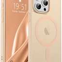 SUPFINE Magnetic for iPhone 15 Pro Case (Compatible with MagSafe) (Military Grade Drop Protection) Slim Translucent Matte Shockproof with Anti-Fingerprint Phone Case,Sand Pink