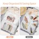 PACKISM Clear Makeup Bag Combo Pack, 1 TSA Approved Medium & Large for Checked Luggage, Clear Toiletry Bag with Handle, Water-resistant Travel Essentials Organizer, Rose Pink