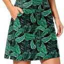 Viodia Women's 18" Long Swim Skirt High Waisted Modest Skort Bathing Suit Swimsuit Bottoms Tankini Bikini with Skirts