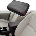 ramuel Compatible with Center Console Armrest Cover Pad PU Leather Arm Rest Covers Mat Middle Console Cover Lid Protector Pad for Nissan Rogue 2008-2012 Black