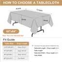 sancua Rectangle Tablecloth - 60 x 84 Inch - Stain and Wrinkle Resistant Washable Polyester Table Cloth, Decorative Fabric Table Cover for Dining Tables, Buffet Parties and Camping, Black