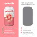 Spindrift Sparkling Water, Grapefruit Flavored, Made with Real Squeezed Fruit, (Only 15 Calories per Can), 12 Fl Oz (Pack of 24)