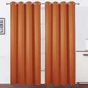 LEMOMO Blackout Curtains 52 x 84 inch/Orange Curtains Set of 1Panels/Thermal Insulated Room Darkening Bedroom Curtains