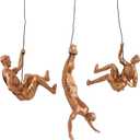 Large Set of 3 Climbing Men Wall Art Decor Sculpture,Nordic Modern Simplicity Decorative Wall Art, Climbing Man Sculptures,Home & Office Climber Gifts