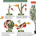 4ft Artificial Olive Tree Faux Olive Plant for Home Decor, Large Fake Olive Tree Modern Farmhouse Style, Floor Plant for Indoor Artificial Trees for Home Decor Indoor, Arbol de Olivo Artificial