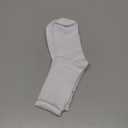 Girls White Dressy Textured Short Socks Scallop Top Design 4 Pack