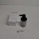 Automatic Soap Dispenser Liquid Touchless: 9oz Black Acrylic - Rechargeable Electric Smart 3 Level Adjustable Auto Hand Soap Dispenser - Dish Bathroom Kitchen