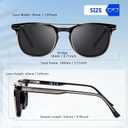 DEHOTRE Non Prescription Glasses Eyeglasses Men with Magnetic Clip On TAC Polarized Sunglasses Acetate Frame Clear Lens (Black)